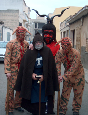 Dimoni Gros, dimonions i el sant