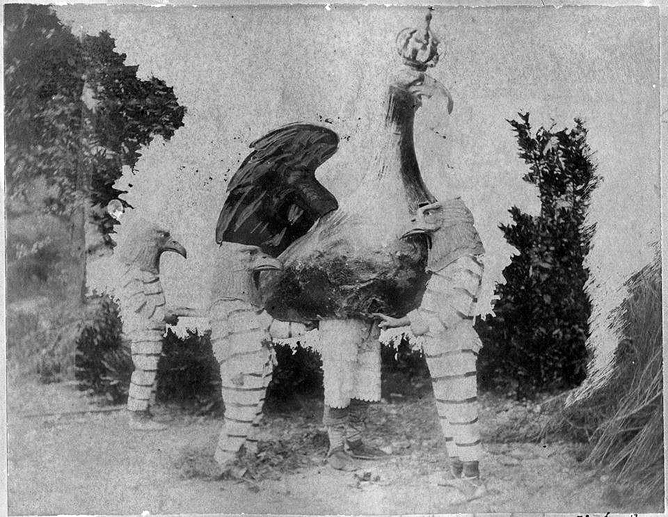 Foto antiga de l'Àliga de Valls, de data i autor desconeguts