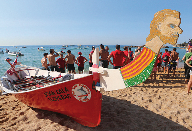 Llaüt a la platja de Santa Cristina