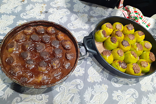 Pomes abans i després de ser cuites
