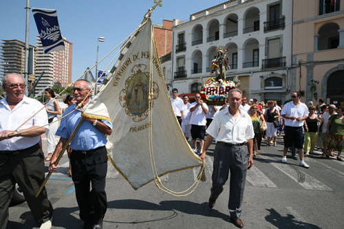 Penó de Sant Telm i la imatge de la mare de déu