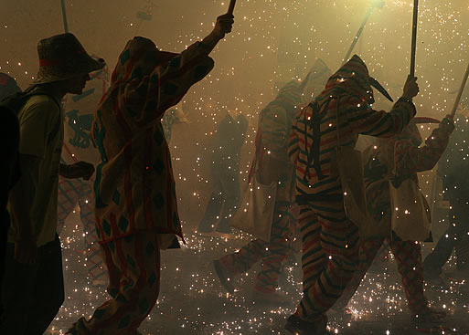 Els diables a l'entrada de les Borges