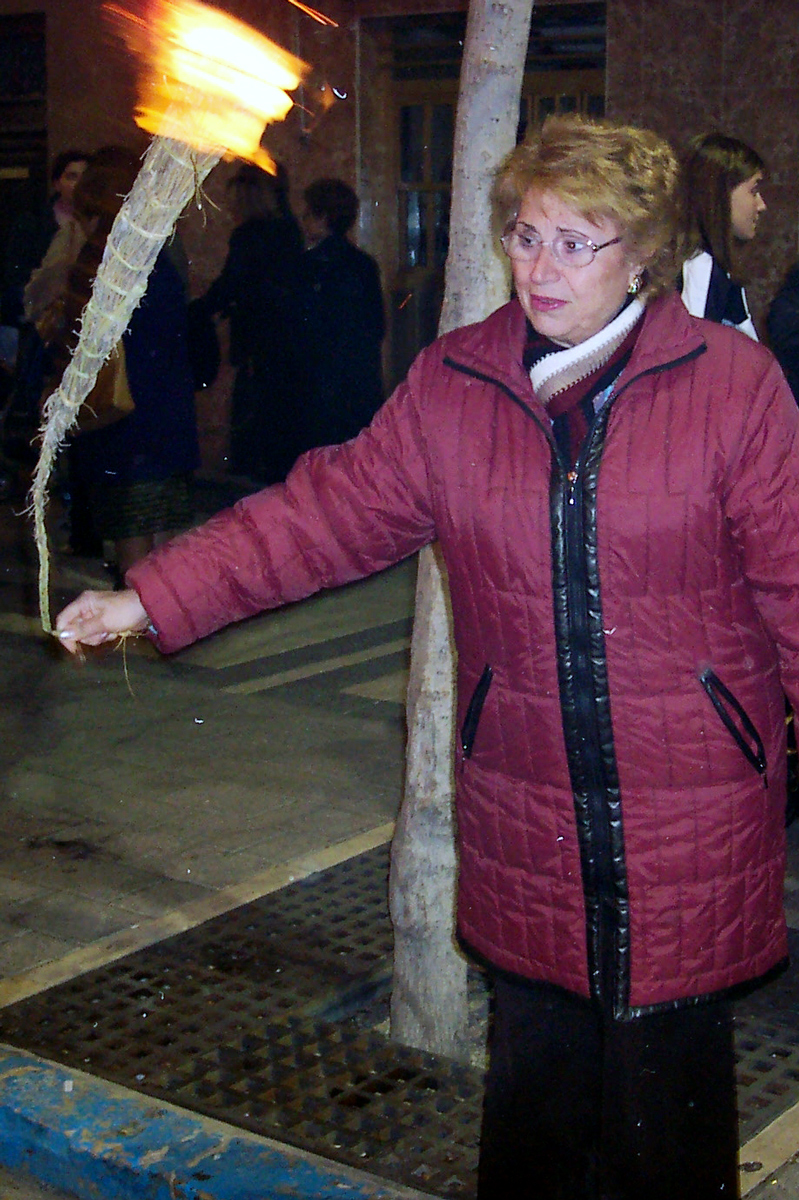 Una senyora amb la seva aixama