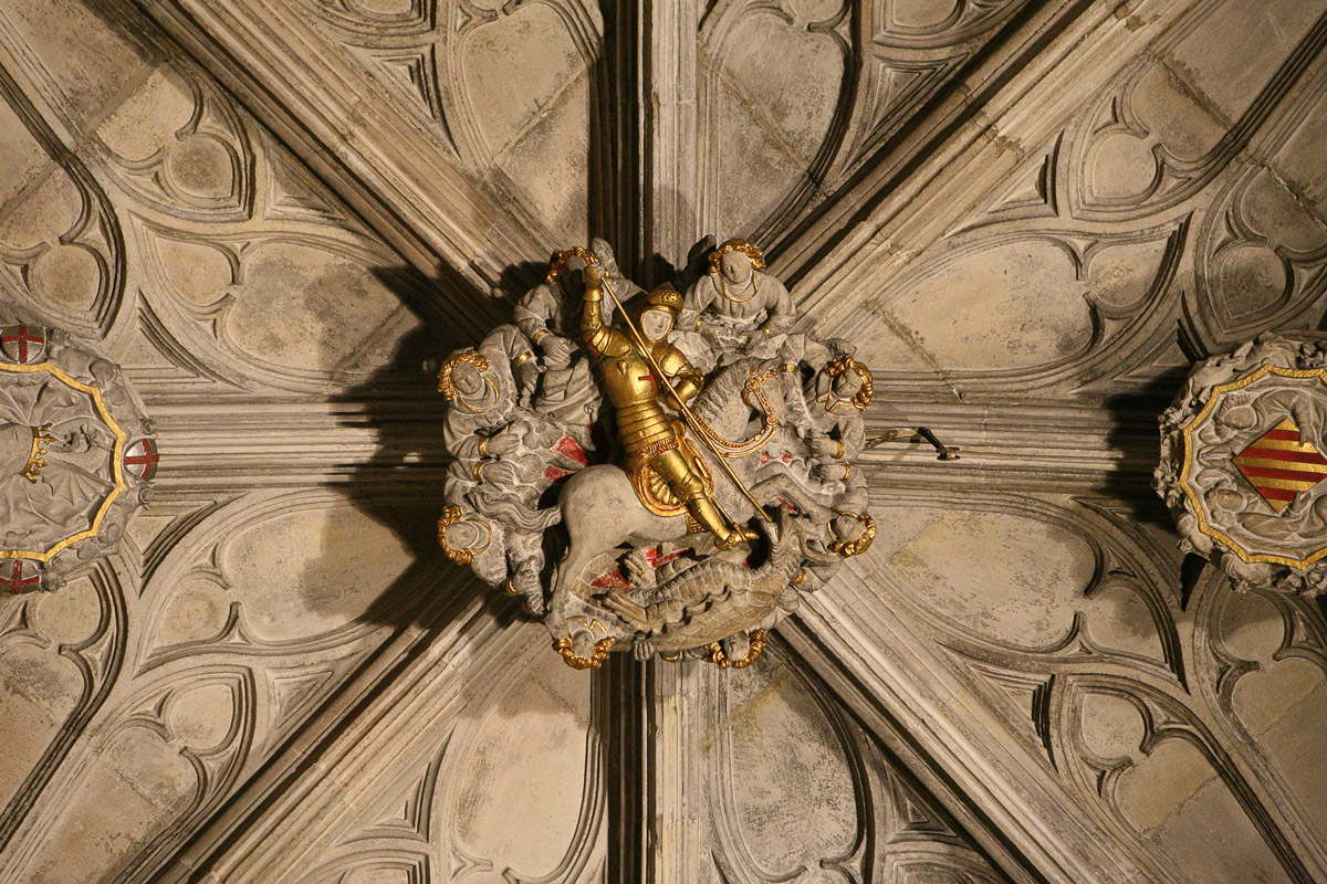 Detall d'un sostre del Palau de la Generalitat de Catalunya
