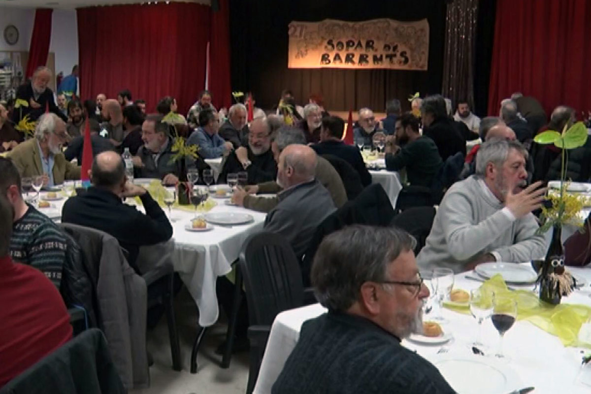 Un moment del sopar dels barbuts (Foto: Barbuts del Vendrell)