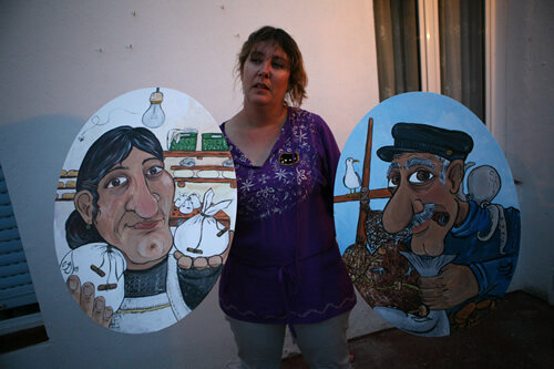 Artista amb dues de les seves carotes (2009)