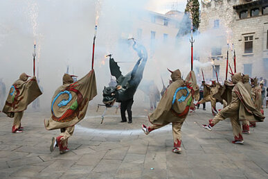 El Drac i els Diables a la cercavila del dia 29
