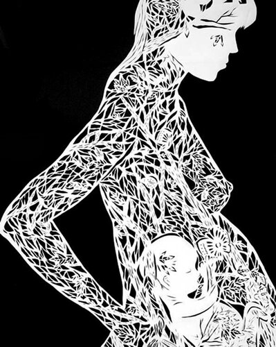 Il·lustració d'una dona embarassada