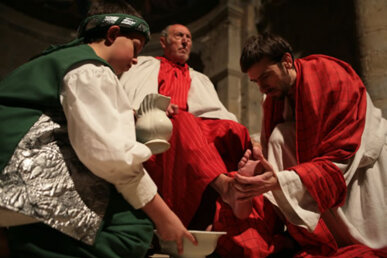 Jesus rentant els peus a Pere