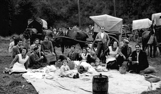 Famílies de Sant Cugat a Sant Medir, l'any 1952