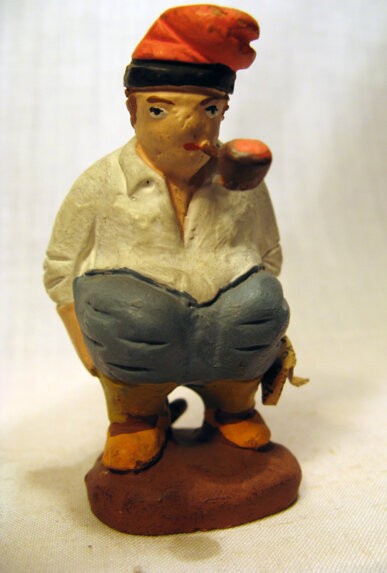 Caganer amb barretina i pipa