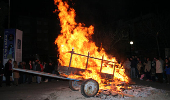 Cremada del carro a Organyà