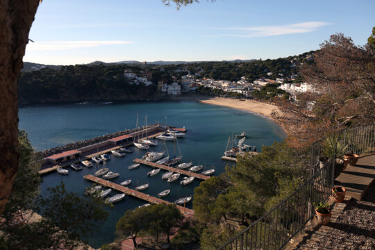 La platja i el petit port de Llafranc