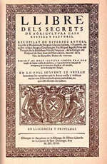 Llibre dels secrets d'agricultura, casa rústica i pastoril