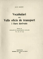 Vocabulari dels vells oficis de transport i llurs derivats