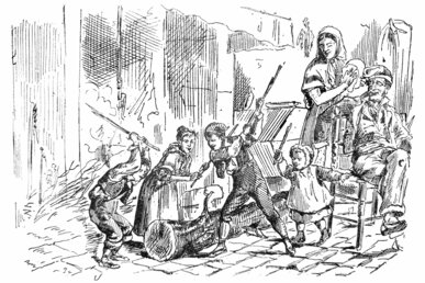 Gravat antic de la cerimònia de fer cagar el tió